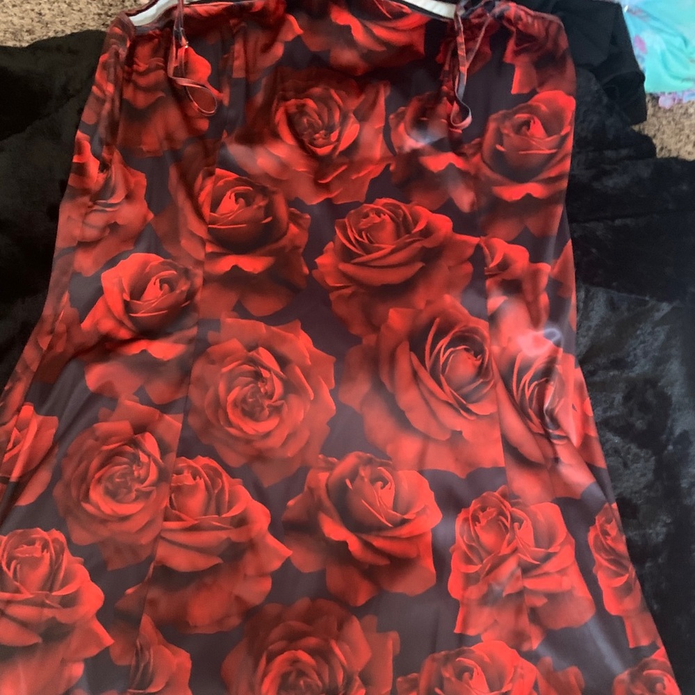 Silk rose dress